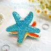 Goodsright Decor Hinged Metal Starfish Jewelry Box Decorative Box Ring Holder Trinket Organizer Earring Necklace Storage Box Jewelry Display Box Gift for Women Girl