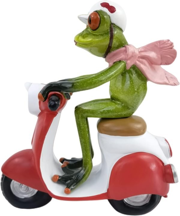 Goodsright Decor Frog Figurines Decor Funny Cute Craft Resin Frog Sculpture Statue for Home Office Desk Tabletop Bathroom Decoration, Ornament Gift (Fishing Frog)