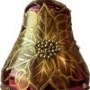 Goodsright Decor Christmas Bell Ornament 4-Inch Blown Glass (Gold Embellished)
