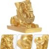 Goodsright Decor 4pcs Egyptian Pharaoh Ornaments Sphinx Head Statue Sphinx Egypt Statue Sphinx Aquarium Decorations Resin Crafts Home Statue Tutankhamun Office Environmental Resin Desktop