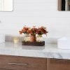 Goodsright Decor Jar Lights Centerpiece Table Decorations for Dining Room Farmhouse Coffee Table Decor Tray with 3 Jars Flowers Christmas Centerpieces Decor for Kitchen Living Dining Room, Orange