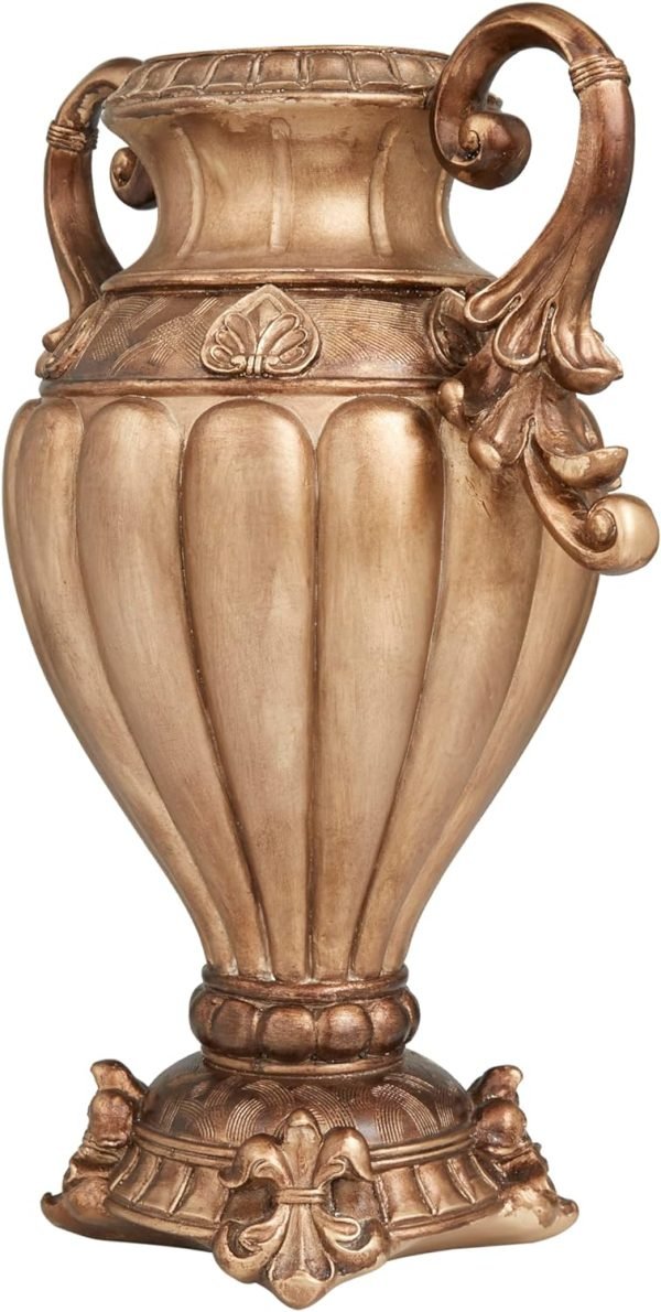 Goodsright Decor 79 Polystone Decorative Decorative Jars Decorative Container, Decorative Keepsake Box 12" x 8" x 17", Bronze