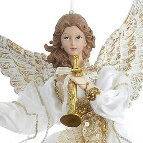 Goodsright Decor J6064 Ornament, Ivory, White, Gold
