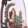 Goodsright Decor Lighted Water Globe with a Nativity Scene and Swirling Glitter, Freestanding Christmas Decoration, Religious Holiday D??cor, 8.75 Inches High