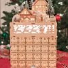 Goodsright Decor Wooden Christmas Advent Calendar, Countdown to Christmas, LED Holiday Decoration, Battery Operated, Reindeer Village
