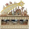 Goodsright Decor Wooden Christmas Advent Calendar, Countdown to Christmas, LED Holiday Decoration, Battery Operated, Reindeer Village