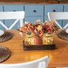 Goodsright Decor Jar Lights Centerpiece Table Decorations for Dining Room Farmhouse Coffee Table Decor Tray with 3 Jars Flowers Christmas Centerpieces Decor for Kitchen Living Dining Room, Orange