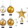 Goodsright Decor 24 Pieces 2.36 Inch Shatterproof Plastic Christmas Ball Ornaments Tree Balls with One Christmas Tree Star for Christmas New Years Present Wedding Home Holiday Party Decoration (Gold)