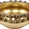 Goodsright Decor A Beautiful Pure Brass Urli Ethnic Traditional Bowl with Bells Showpiece, 1 Piece