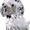 Goodsright Decor Crystal Dog Puppy Cute Valentines Day Sweet Gifts Figurine Collection Animal Collectible Ornament Lovely (Gold)