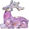 Goodsright Decor Crystal Deer Animals Lovely Elegant Craft Decorations for Home Ornaments Christmas Collectible Birthday Gifts Reindeer Figurines (Gold)