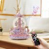 Goodsright Decor Carousel Music Box Horse Gift, Remote Control Plug in Musical Snow Globe for Girls Women Daughter Wife, Usb Charge 8-Horse Snow Globes Birthday Anniversary Valentine Gift Play Multiple Songs