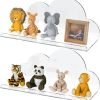 Goodsright Decor Cloud-Shaped Clear Acrylic Floating Shelves XL 2-Pack for Toys, Ornaments, Essential Oils & More, 12.7" L x 4.7" W x 5.5" H Spacious Room Decoration Display for Kids Room, Bathroom & Bedroom