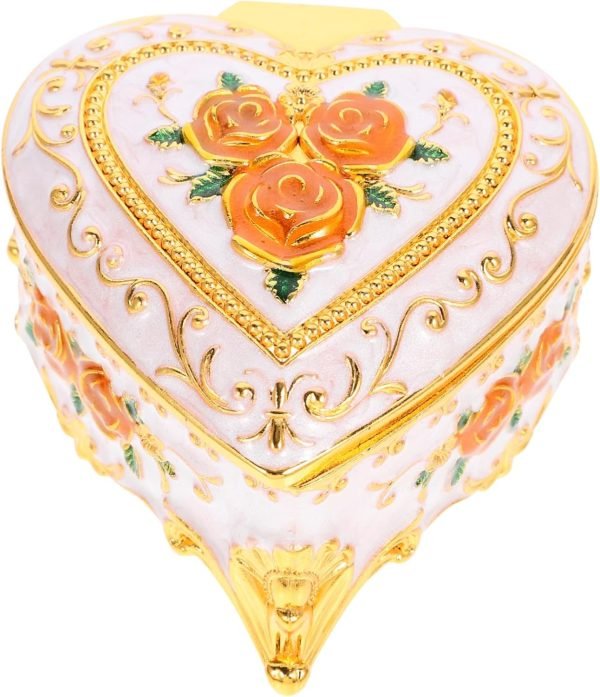 Goodsright Decor 4pcs Rose Jewelry Box Ring Holder Jewelry Case Desktop Decor Jewelry Organizer for Jewelry Organizer Small Jewelry Holder Shape Decor Trinket Boxes