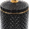 Goodsright Decor Crystal Diamond Faceted Jar with Lid Glass Apothecary Jars Qtip Holder Home Decorative Storage Container Bathroom Canisters Counter Vanity Organizer for Decoration Wedding Candy Storage