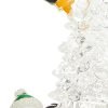 Goodsright Decor Precious Moments Light Up Figurine | Tree-mendous Fun Girl with Penguins | LED Lighted Resin/Acrylic Tabletop Christmas Tree Figurine | Holiday Decor & Gift | Hand-Painted