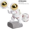 Goodsright Decor Space Decor Bookends, Resin Astronaut Bookshelf Ends for Kids Rooms Gold Book Ends for Heavy Books Fun Heavy Duty Book End Holder Astronaut Figurine Statue for Office Home Room(D-Gold)