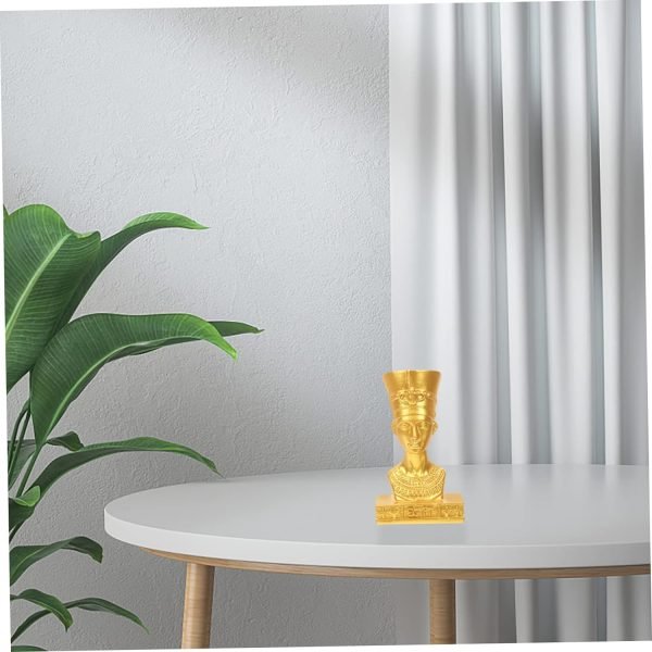 Goodsright Decor 5pcs Egyptian Sculpture Vintage Style Decoration Household Decor Resin Crafts Egyptian Bust Statue Decorative Artificial Egypt Figurine Ancient Egypt Ornament Miniature Decorate