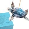 Goodsright Decor Hand-Painted Dolphin Ornament (Mother and Child) - Unique Coastal Christmas Decor for Your Tree, Ideal for Baby's First Christmas, Beach Themed, Blue Ornaments, or Nautical Xmas Trees