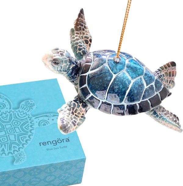 Goodsright Decor Hand-Painted Dolphin Ornament (Mother and Child) - Unique Coastal Christmas Decor for Your Tree, Ideal for Baby's First Christmas, Beach Themed, Blue Ornaments, or Nautical Xmas Trees