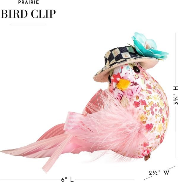 Goodsright Decor Prairie Bird Clip, Spring and Easter Tree Decoration, Cute Bird Decoration for Home