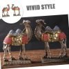 Goodsright Decor 2pcs Camel Ornaments Camel Decoration Cartoon Camel Craft Desktop Decoration Tabletop Camel Ornament Resin Camel Statue Desktop Camel Ornament Camel Sculpture Figurines Home Decor