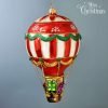 Goodsright Decor Christmas  Collection Holiday Balloon Blown Glass Christmas Tree Ornament (Balloon with Gifts)