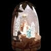 Goodsright Decor Lighted Water Globe with a Nativity Scene and Swirling Glitter, Freestanding Christmas Decoration, Religious Holiday D??cor, 8.75 Inches High