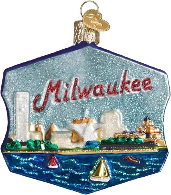 Goodsright Decor Old World Christmas Glass Blown Ornament Boston City