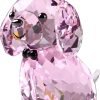Goodsright Decor Crystal Dog Puppy Cute Valentines Day Sweet Gifts Figurine Collection Animal Collectible Ornament Lovely (Gold)