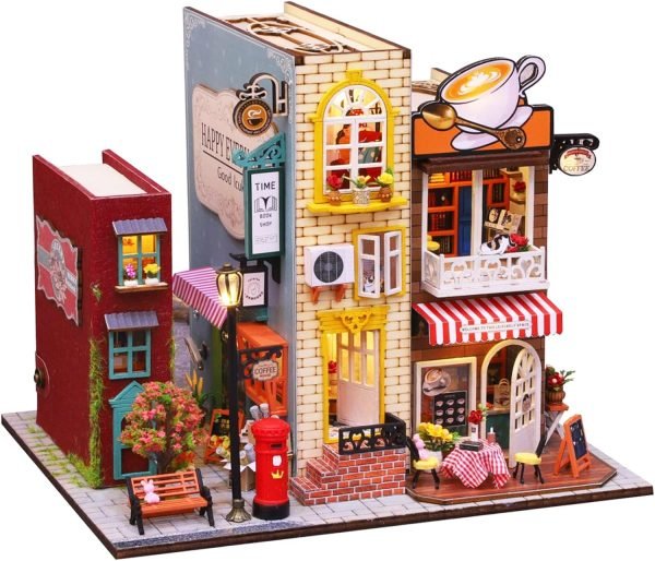 Goodsright Decor DIY Miniature Dollhouse Wooden Furniture Kit,Handmade Mini Modern Villa Model,1:24 Scale Creative Doll House Toys ES009