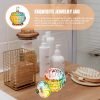 Goodsright Decor 2pcs colorful glass jar old glass crystal cookie jar glass bowls with lids glass decorative jar glass candy jar candy dish with lid clear jar Glass Gift Organizer biscuit Candy box