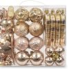 Goodsright Decor 54 Pieces Assorted Christmas Ornaments Tree Decoration Baubles in Gift Box (Champagne, Gift Box)