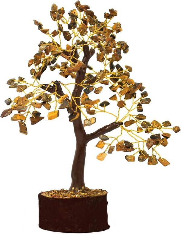 Goodsright Decor Ethnic Asia Multicolor Reiki Gemstones Money Tree Home D??cor 9" Inches Decoration Gems