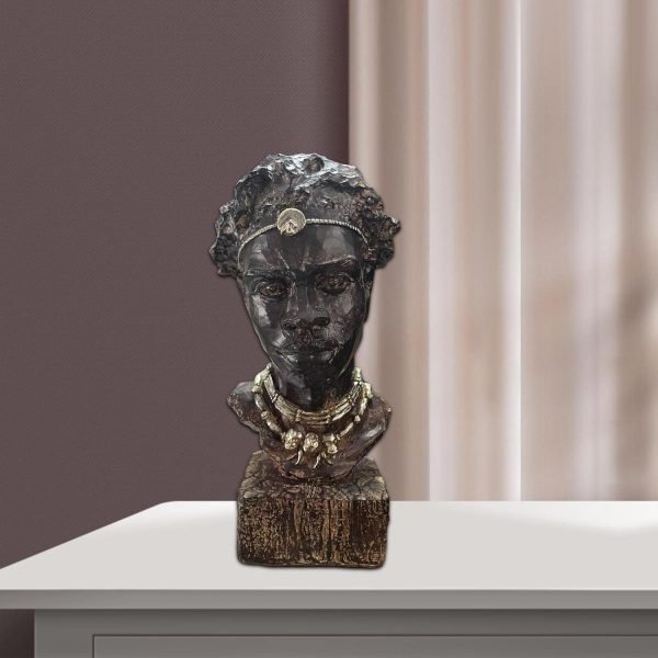Goodsright Decor Men Resin Figurines Decoration Home Decor Vintage Crafts Vivid Human Ethnic African Statue Sculpture for Centerpieces Tabletop