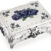 Goodsright Decor Metal Decorative Jewelry Box Vintage Treasure Chest Case Ornate Trinket Organizer Earrings Necklace Bracelet Storage Box Ring Holder Keepsake Box for Women Girls