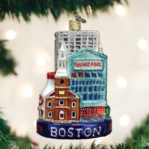 Goodsright Decor Old World Christmas Glass Blown Ornament Boston City