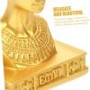 Goodsright Decor 5pcs Egyptian Sculpture Vintage Style Decoration Household Decor Resin Crafts Egyptian Bust Statue Decorative Artificial Egypt Figurine Ancient Egypt Ornament Miniature Decorate