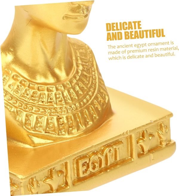 Goodsright Decor 5pcs Egyptian Sculpture Vintage Style Decoration Household Decor Resin Crafts Egyptian Bust Statue Decorative Artificial Egypt Figurine Ancient Egypt Ornament Miniature Decorate