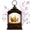 Goodsright Decor Musical Christmas Snow Globes Lantern, Lighted Santa Water Lantern with Timer & Swirling Snow Effect | USB Powered & Battery Operated Glitter Globe for Holiday Decoration Indoor Home Decor Gift