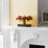 Goodsright Decor Jar Lights Centerpiece Table Decorations for Dining Room Farmhouse Coffee Table Decor Tray with 3 Jars Flowers Christmas Centerpieces Decor for Kitchen Living Dining Room, Orange