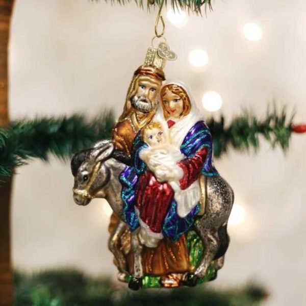 Goodsright Decor Old World Christmas Spiritual Gifts Glass Blown Ornaments for Christmas Tree Flight to Egypt