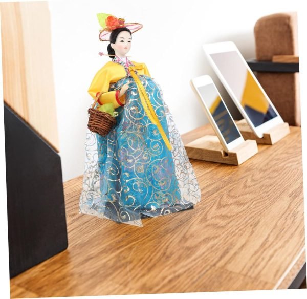 Goodsright Decor Handmade Doll Looks Korean Traditional Doll Collector Dolls Korean Style Desktop Ornament De Los Muertos  Decorations for Home Korean Art Crafts South Korea Home Decor