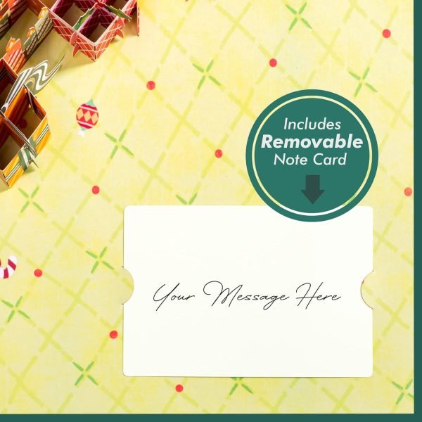 Goodsright Decor Merry Christmas Card, Jumbo Supersized Pop Up Christmas Card, Holiday Decoration Gift, 10" x 14" Cover - Includes Envelope and Note Tag