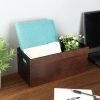 Goodsright Decor Wood Open Storage Boxes Mail Organizer Bins Letter Holder Box Rustic Wooden Boxes for Storage Nesting Storage Box Set 2