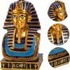 Goodsright Decor 4pcs Pharaoh Decorative Ornaments Tutankhamun Figures King Figurine Statue of Khafre Egyptian Pharaoh King Khafre Statue Ornament Crafts 80s Party Decorations Bust Resin Avatar