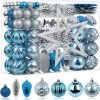 Goodsright Decor 110 Pcs Black and Gold Christmas Ball Ornaments Set, Ornaments for Xmas Tree Decoration Bulk, Shatterproof Decorative Hanging Baubles for Party Holiday Wreath Garland Home D??cor