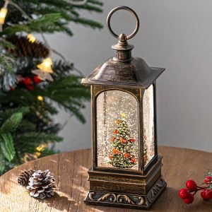 Goodsright Decor Christmas Snow Globes, Cardinal Christmas Tree Water Lantern, USB Powered & Battery, Holiday Decorations Gifts for Family, Children or Friends