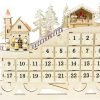 Goodsright Decor Wooden Christmas Advent Calendar, Countdown to Christmas, LED Holiday Decoration, Battery Operated, Reindeer Village