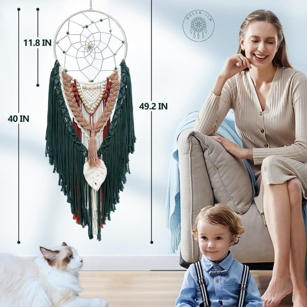 Goodsright Decor Tapestries Dream Catchers, Boho Dream Catcher, Macrame Dream Catchers, Handmade Dreamcatchers for Boho Tapestry Wall Hanging, Bohemian Decor, Macrame Wall Decor, Macrame Wall Hanging, Boho Wall Decor